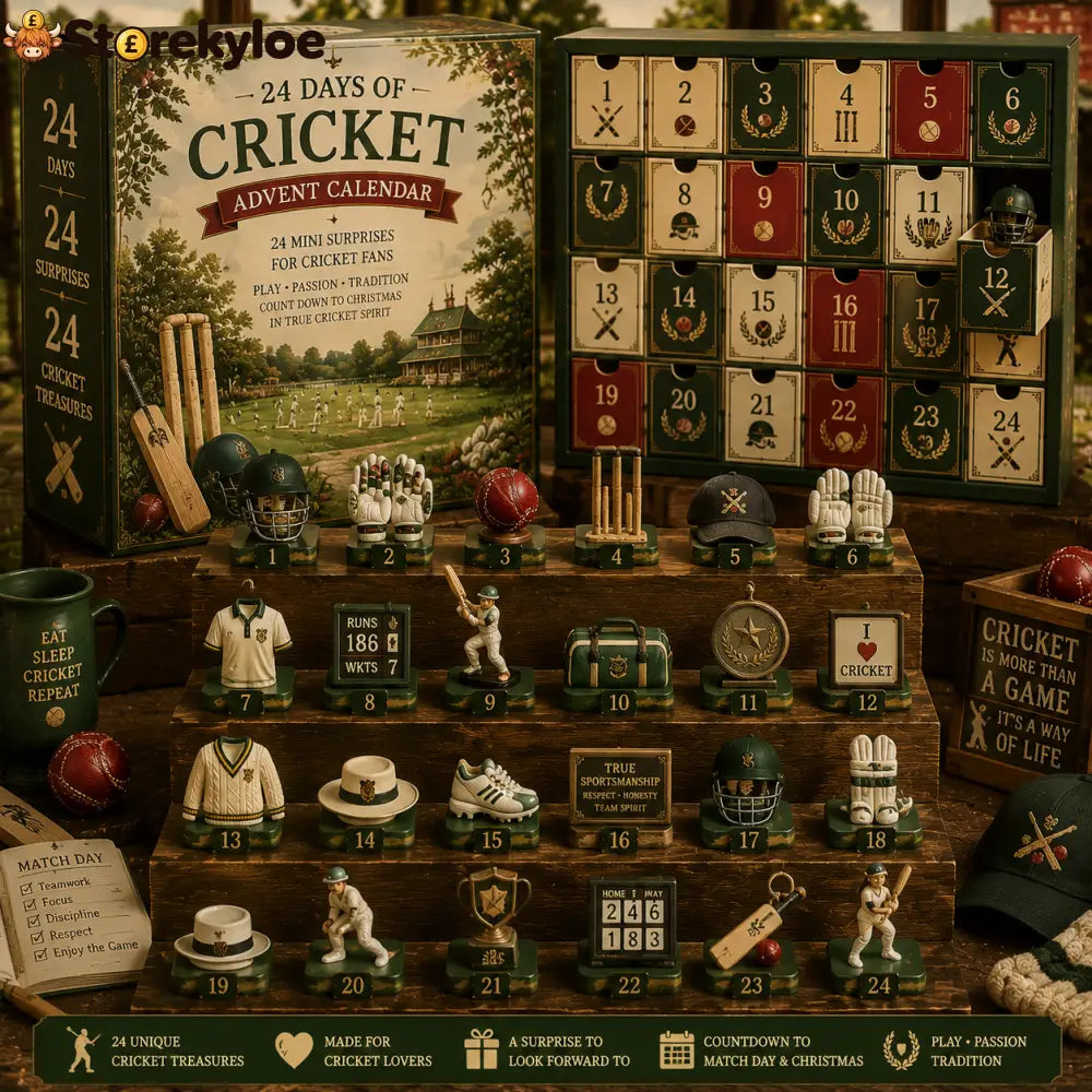 CHRISTMAS KICKOFF 49% OFF - 2026 Days of Cricket Blind Box - 24-Day Festive Countdown Cricket Themed Collectible