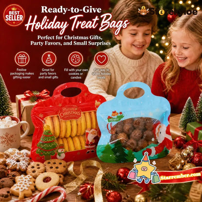 🎅🍬 Christmas Treat Bags – Fill Seal & Gift in Seconds - blue (50pcs) - Toys Kids & Gifts