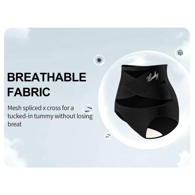🔥🔥High Waisted Underwear Full Coverage Compression Briefs Panties All-Day Comfort