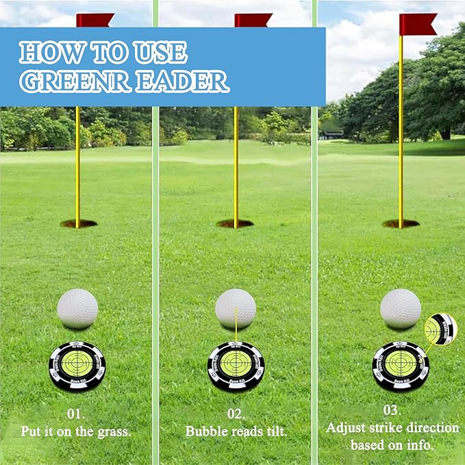 🎁🔥Golf Hat Clip Ball Marker with High Precision Green Reading Aid Golf Accessories for Men Women