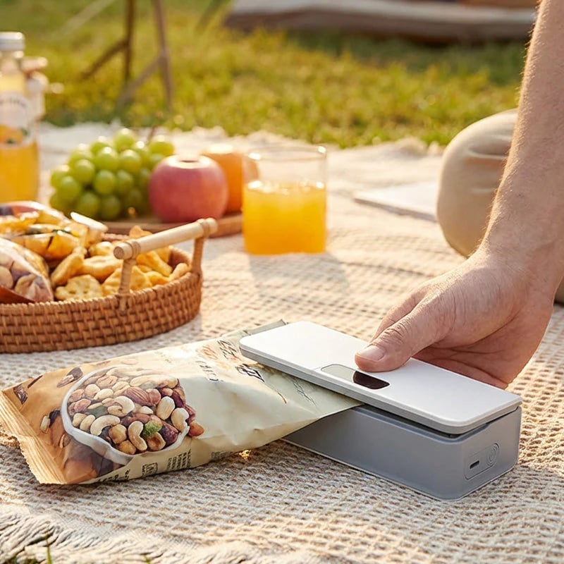 🥳2026 HOT SALE🥳💞Rechargeable Bag Sealer – No batteries needed, USB-C charging. Magnetic back for fridge storage. 6 heat settings for any bag. Keeps food fresh longer. 🧊✨