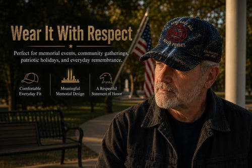 🔥Last Day 49% OFF – Never Forget 343 Memorial Cap – Embroidered Tribute Design🧢(Breathable & Lightweight Comfort & Unisex Fit)