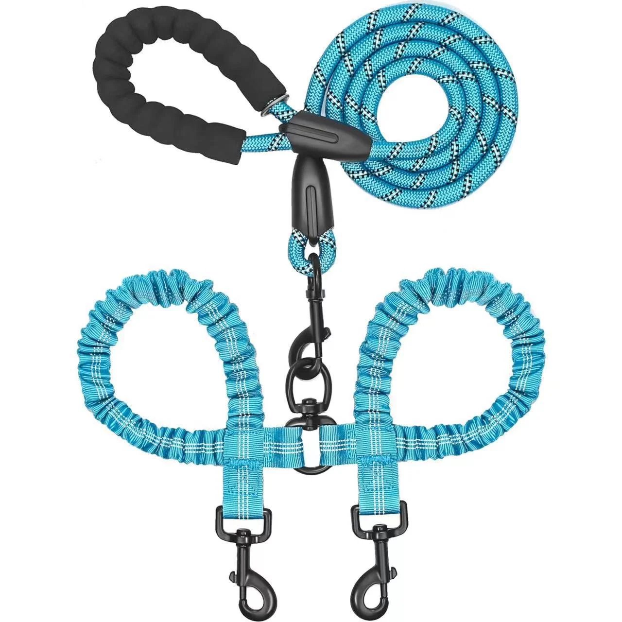 🐕Heavy Duty Dog Leash with Shock Absorbing Bungee
