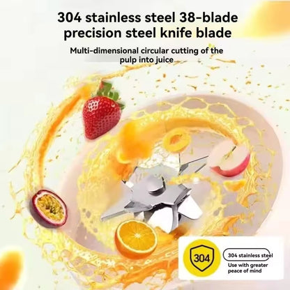 38-Page Blade | Ice-Crushing Capability | Portable, Multifunctional, High-Capacity Electric Juicer Cup