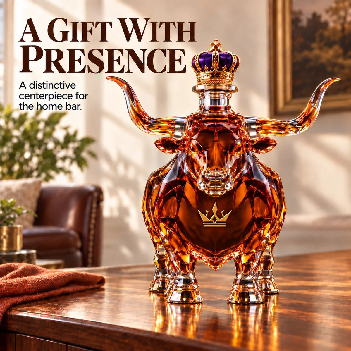 👑Western Bull Whiskey Bottle