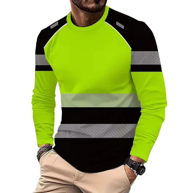 👕 ✨ Men’s 3D Printed Active Shirt – High-Visibility, Breathable, Athletic Fit 🌿