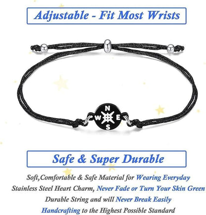 🔥Meaningful Compass Bracelet for Grads 2026 – Keepsake Gift with Cap Box & Inspirational Card