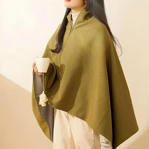 Wearable Heated Shawl 3 Heat Levels Portable Thermal Wrap