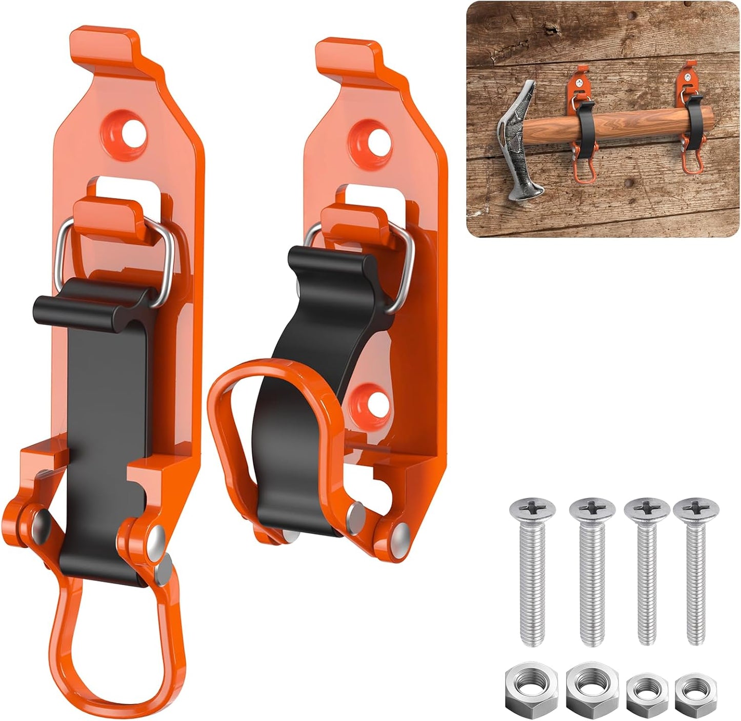Heavy-Duty Rubber Tool Mount Clamps for Trucks & Garages