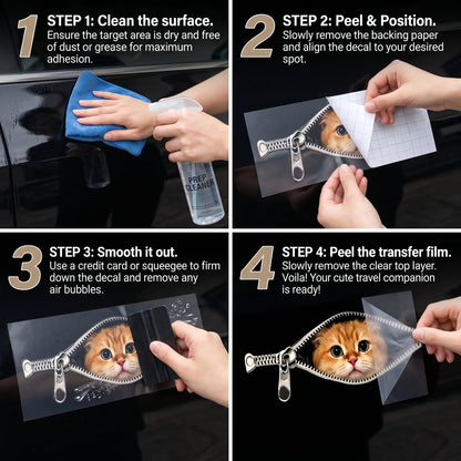 😺🚗 peek-a-boo cat car sticker(5 Pcs)