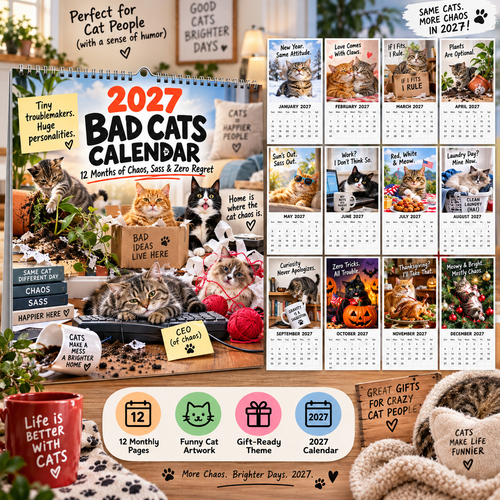 🐾2027 Many Cats Calendar