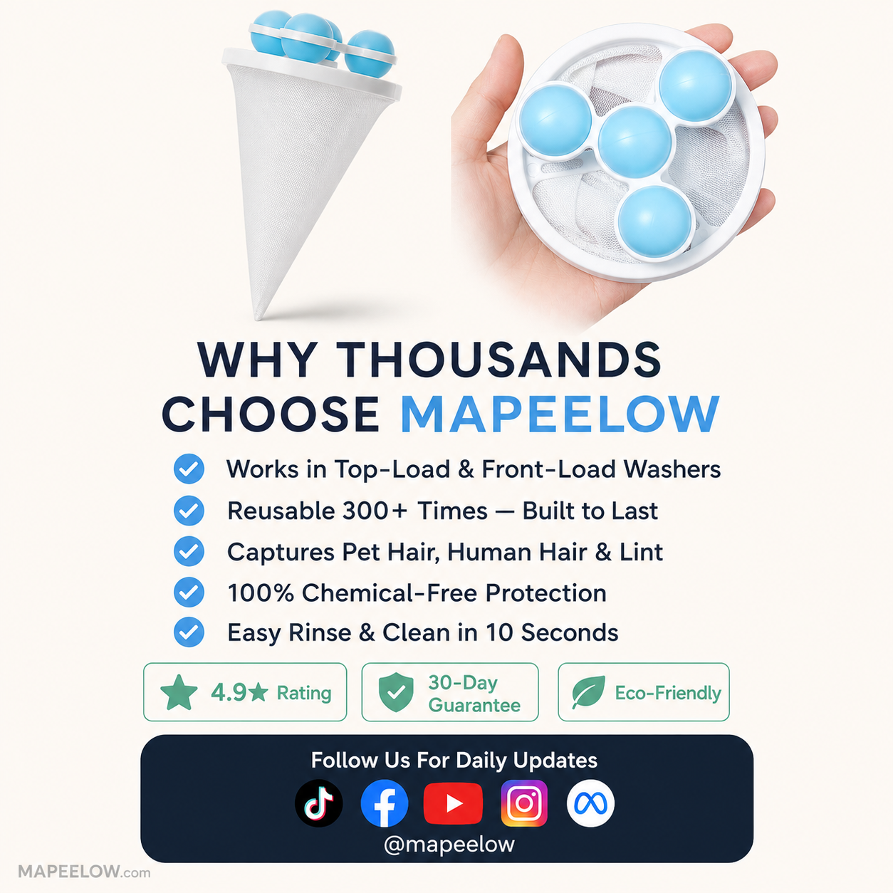 🎉Hot Sale 50% OFF🎉Floating Lint Mesh Bag For LaundryFloating Hair Filtering Mesh Removal