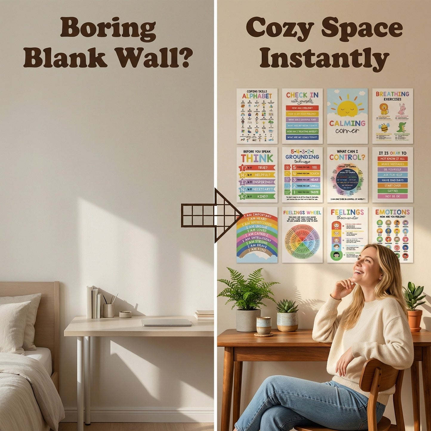 Calming Corner Posters- 12 Pcs