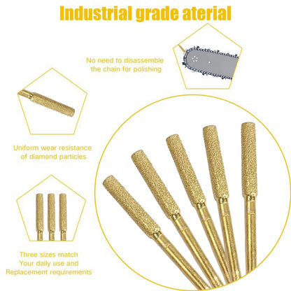 30/60 Pcs Diamond Chainsaw Sharpener 5/32, 3/16, 7/32 Inches