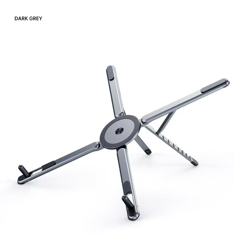 Adjustable Foldable Laptop Stand with Magnetic Phone Holder – Ergonomic & Portable