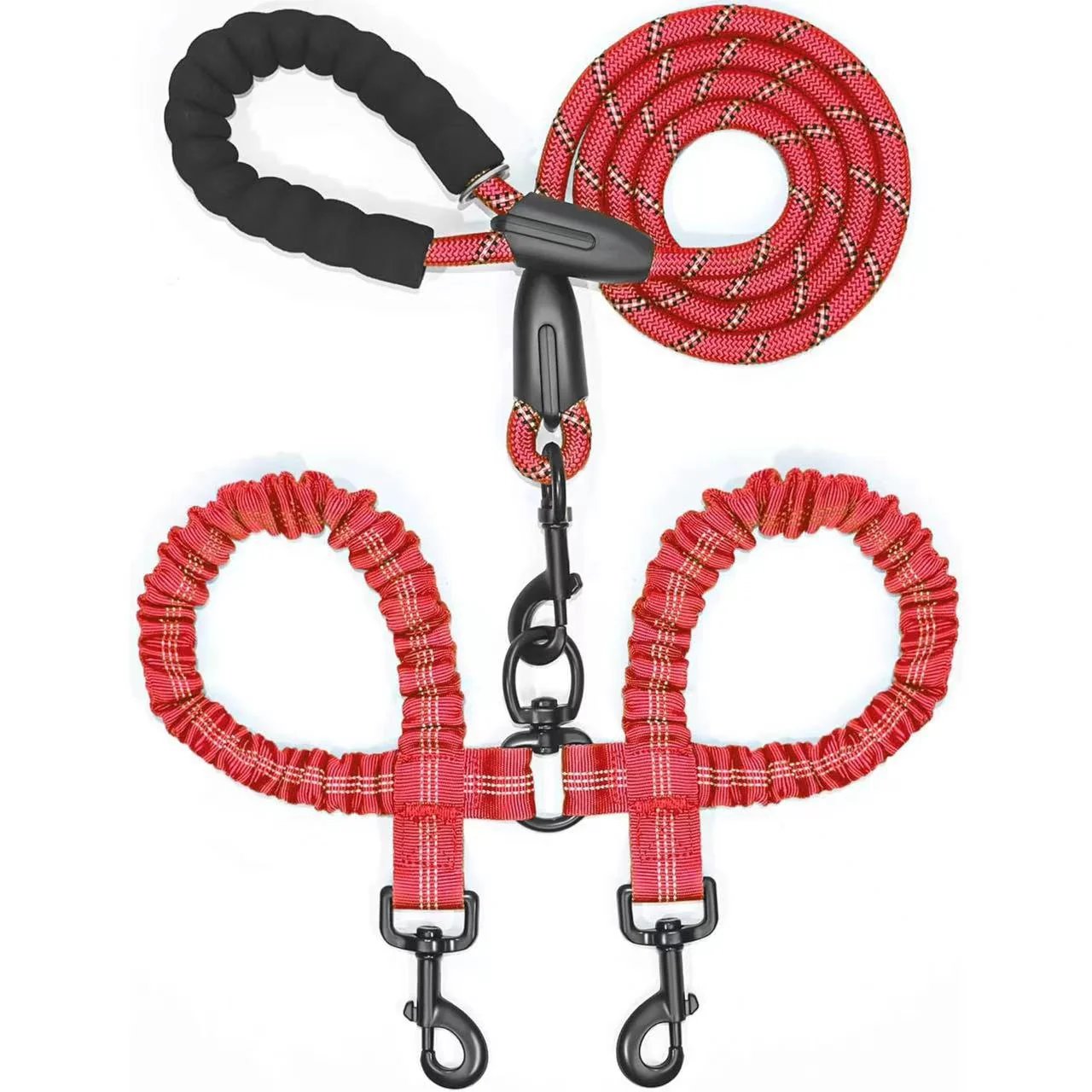 🐕Heavy Duty Dog Leash with Shock Absorbing Bungee