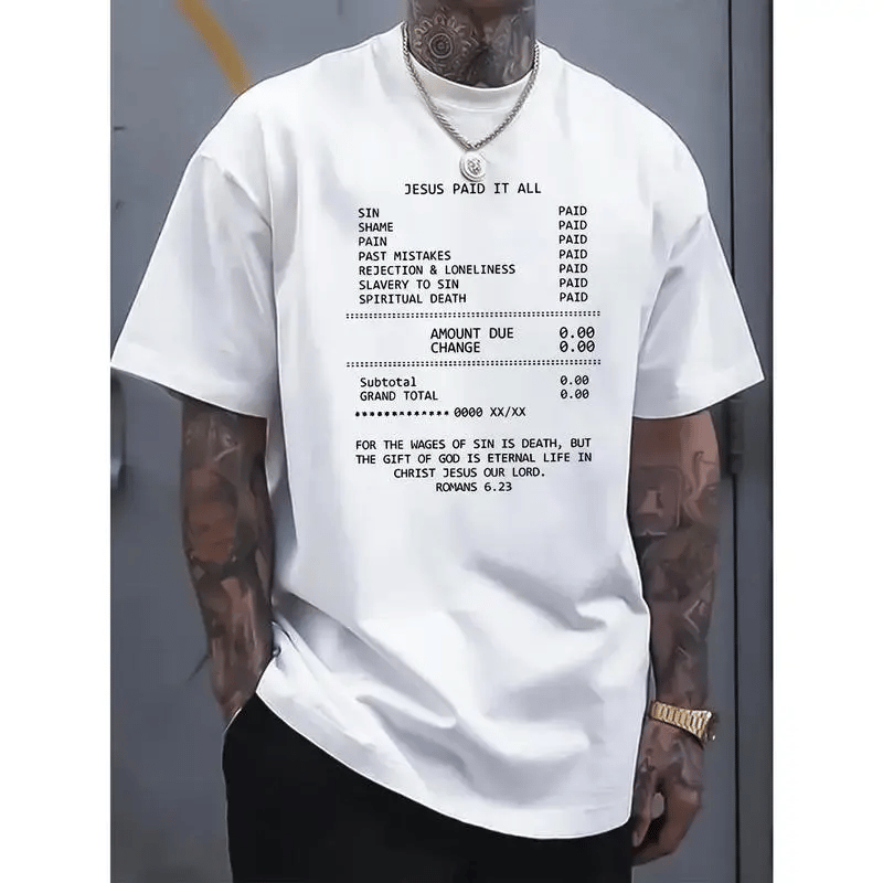 JESUS PAID IT ALL Graphic Print Tee
