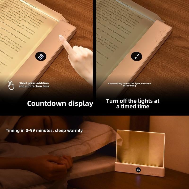 💥Exclusive Offer📚 Dimmable Smart LED Reading Light – Rechargeable, Timed‐Off, 3‐Color 🌈✨
