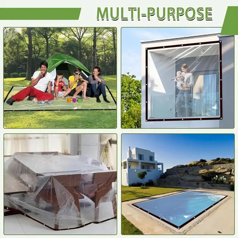 Transparent PE tarpaulin outdoor use detail
