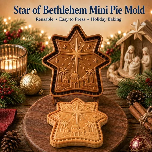 🔥HOT SALE 49% OFF✝️ Faith & Nativity Christmas Mini Pie Mold Collection | Reusable Embossed Molds for Shaping Detailed Praying Jesus, Nativity Stable and so on Pies🥧✨