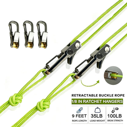 Multi Function Retractable Buckle Rope for Camping Hiking and Outdoor Use