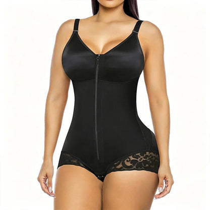 Women's Zip-Up Shapewear Bodysuit – Instant 360° Tummy Control & Lift 🩱