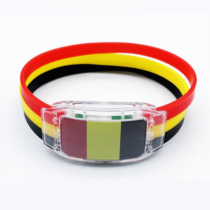 ⚽✨2PCS LED Light Up National Flag Wristbands