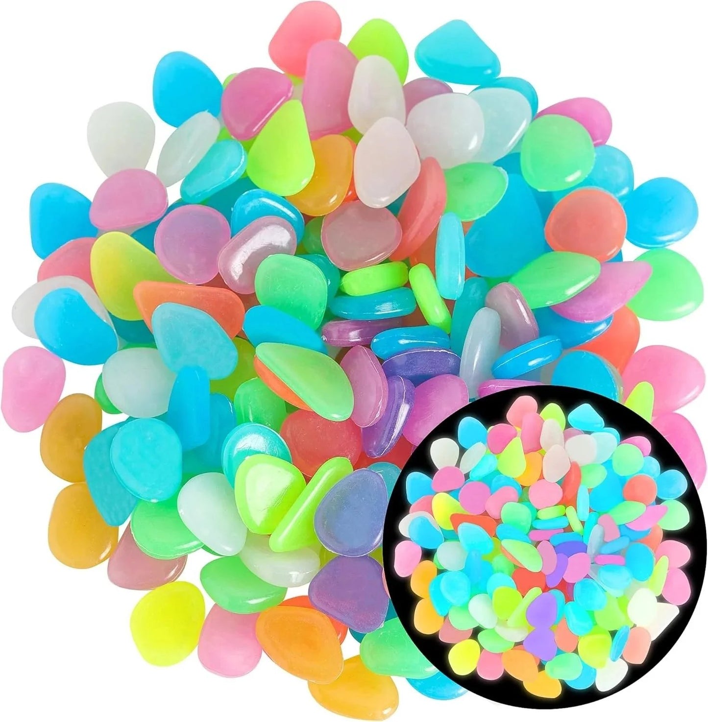💥🌈Colorful Glow-in-the-Dark Garden Stones