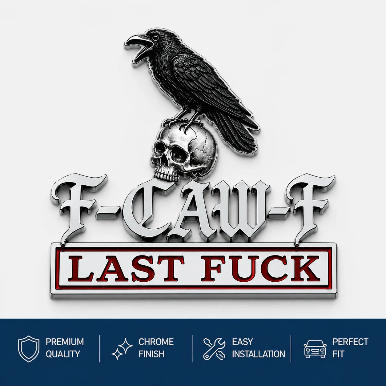 💥The F-CAW-F Car Emblem Metal Badge — 🖤For Those Who Laugh at Life and Give Zero F*cks!