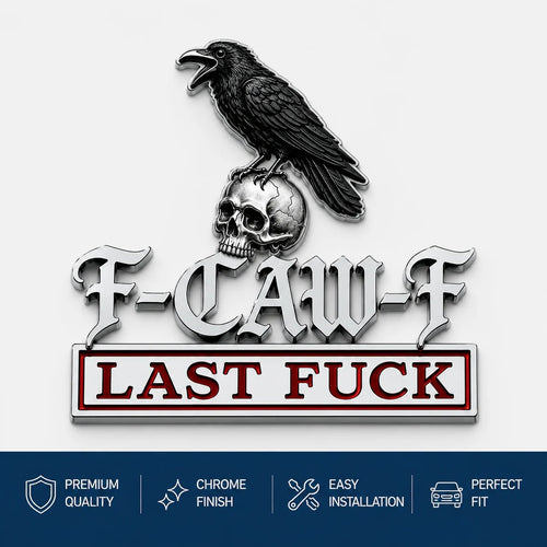 💥The F-CAW-F Car Emblem Metal Badge — 🖤For Those Who Laugh at Life and Give Zero F*cks!