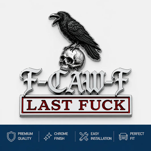 💥The F-CAW-F Car Emblem Metal Badge — 🖤For Those Who Laugh at Life and Give Zero F*cks!