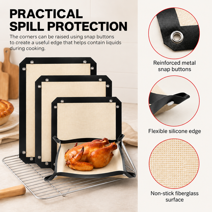 🍗 Baking mat with snap fasteners