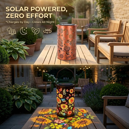 ✨Solar Lanterns with Projection – Sunflower & Butterfly Ground Art Lights