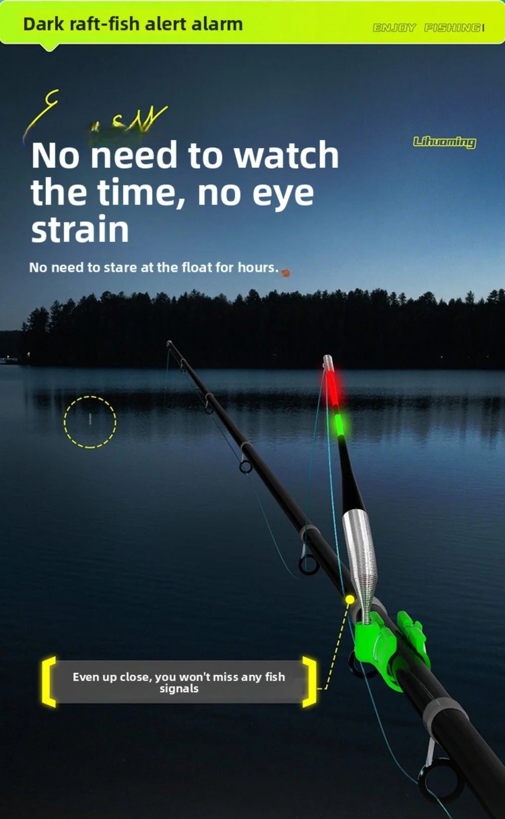 🎣Fishing Bite Detection Alarm – Automatic Float Sensor for Shoreline & Casting Success