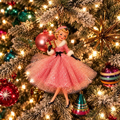 Vintage Christmas Lady Ornaments – 1950s-Inspired Holiday Charm 🎄