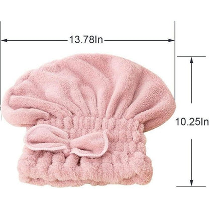 3PC Microfiber Hair Towel Caps, Extrame Soft & Ultra Absorbent, Fast Drying Hair Drying Caps Towel Turban Wrap for Wet Hair Women Light Shiny