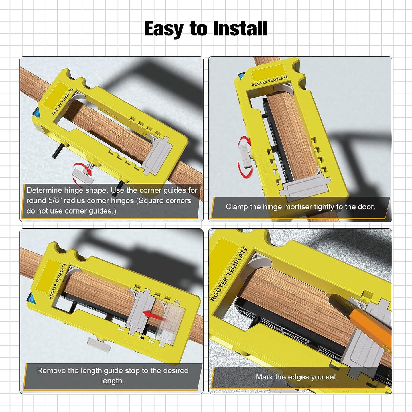 Door Hinge Router Template
