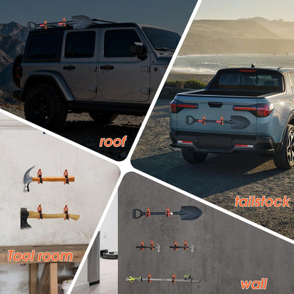 Heavy-Duty Rubber Tool Mount Clamps for Trucks & Garages
