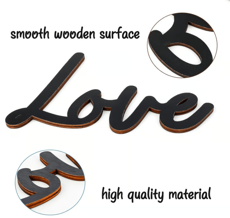 Wooden Wall Hanging Sign Decoration - No Wall Damage