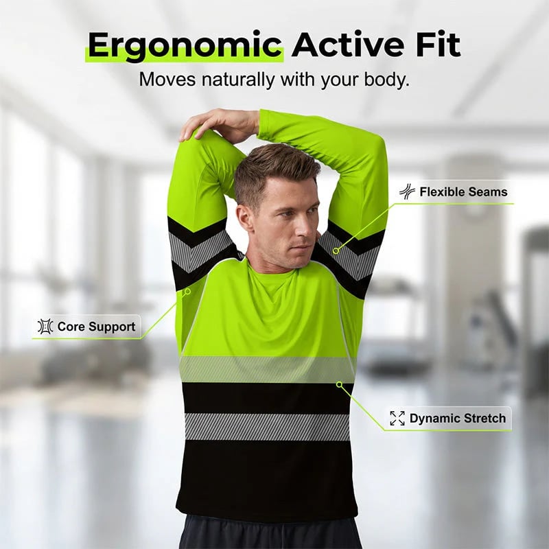 👕 ✨ Men’s 3D Printed Active Shirt – High-Visibility, Breathable, Athletic Fit 🌿