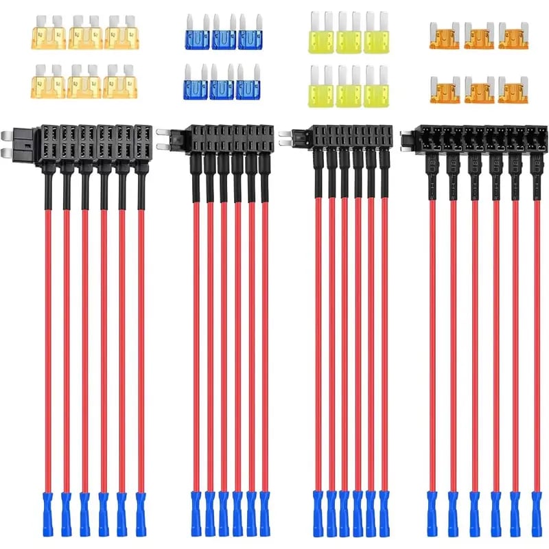 12V Add-A-Circuit Fuse Tap Kit ⚡🚗 4 Types in One Pack