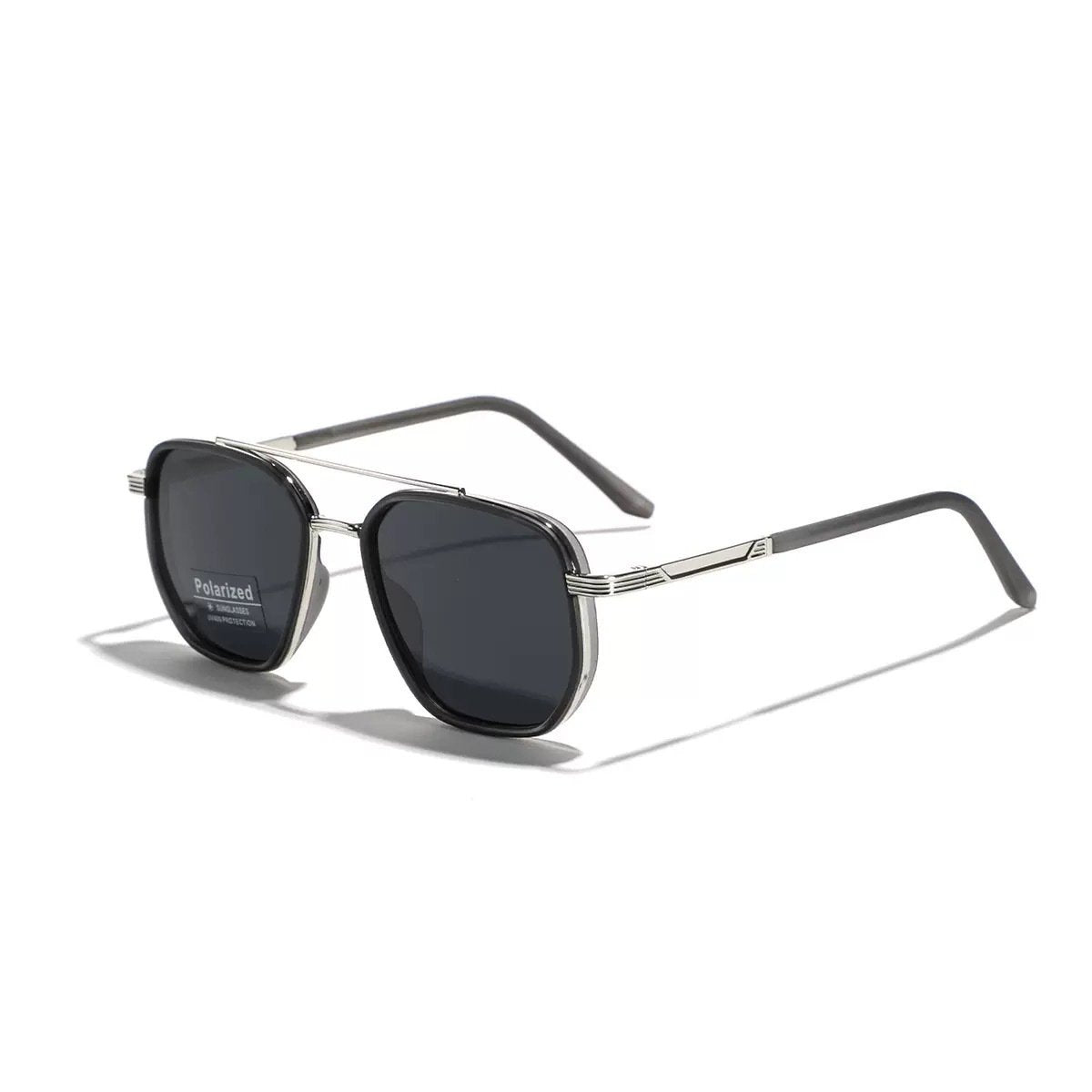 Polarized Geometric Aviator Sunglasses