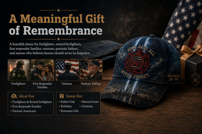 🔥Last Day 49% OFF – Never Forget 343 Memorial Cap – Embroidered Tribute Design🧢(Breathable & Lightweight Comfort & Unisex Fit)