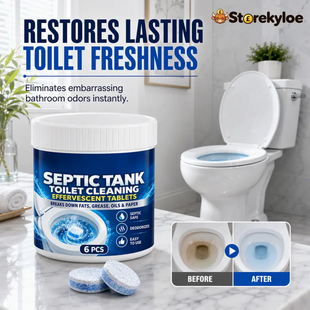 🚽✨ Effervescent Toilet Cleaning Tablets – Drop Fizz & Refresh - 1 Bottle (6PCS) - Hot Sale