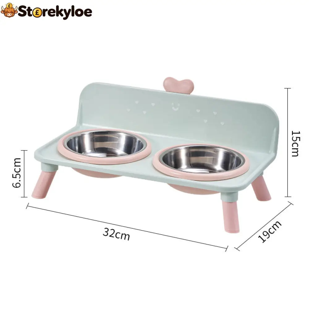 ⏰ Elevated Detachable Pet Double Bowls – Convenient & Pet-Friendly 🐾🥣 - Green - Hot sale