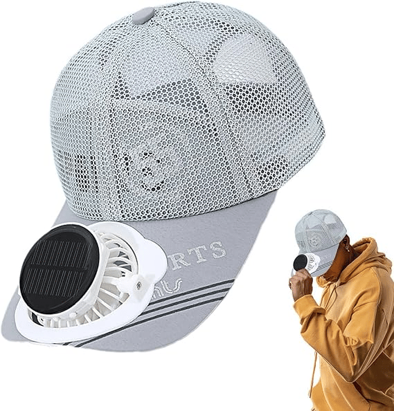 Solar Powered Fan Baseball Hat🧢Breathable🍃Solar Power & USB Charging Fan