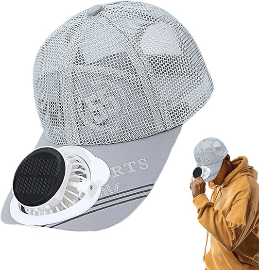 Solar Powered Fan Baseball Hat🧢Breathable🍃Solar Power & USB Charging Fan
