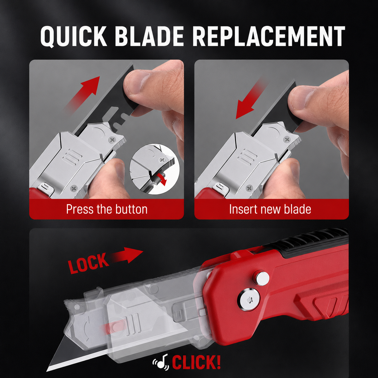2-in-1 Knife Scraper, Foldable Knife Scraper
