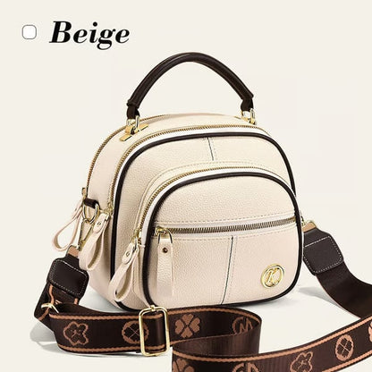 🛫Classic Multifunctional Compartments Adjustable Wide Shoulder Strap Leather Crossbody Bag