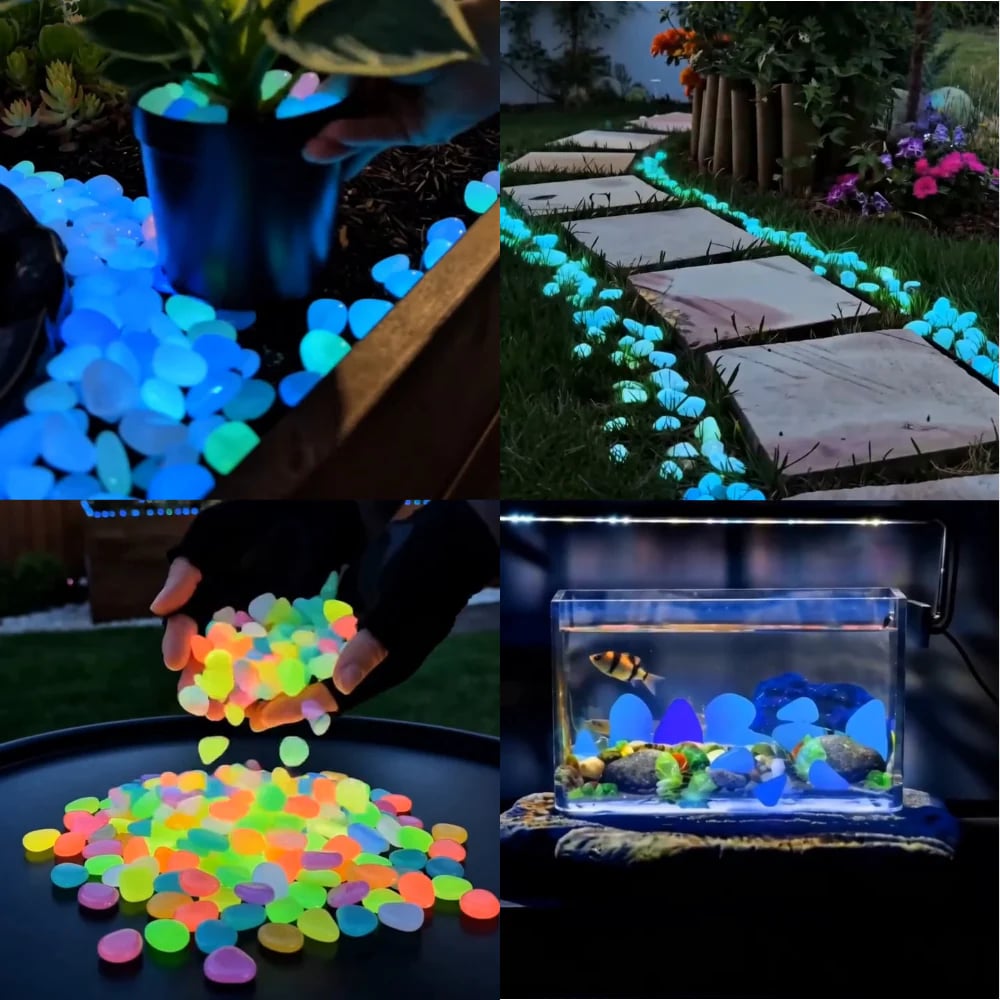 💥🌈Colorful Glow-in-the-Dark Garden Stones